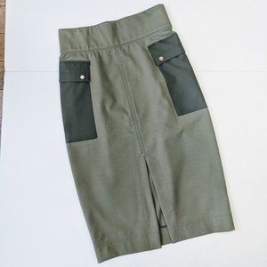 Kit and Ace Green Pencil Skirt